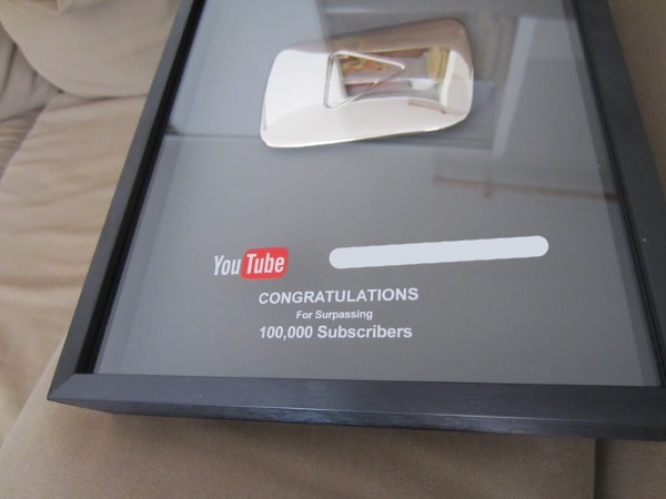 YouTube Silver play button YouTube Silver play button