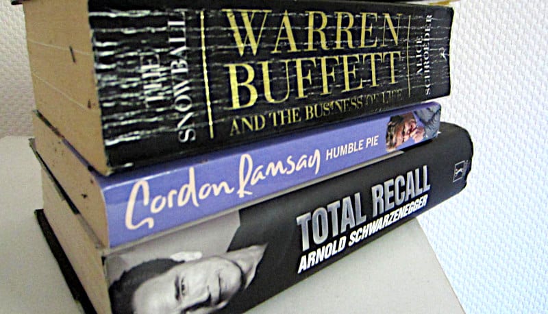 Pile of autobiographies Pile of autobiographies