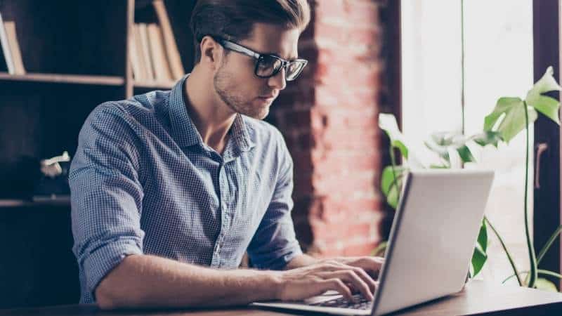 Man concentrating and focusing